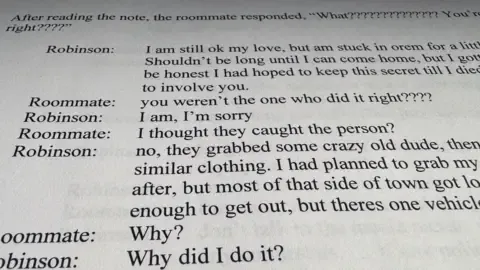 Detailed Text Exchange Involving Conservative Commentator Suspect and Co-resident